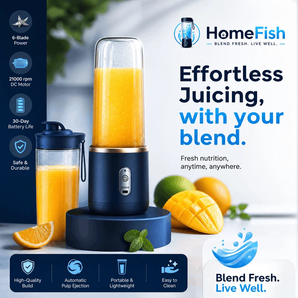 HOMEFISH New Student Home Use Multi-Function Juice Maker Portable Rechargeable Small Juice Cup