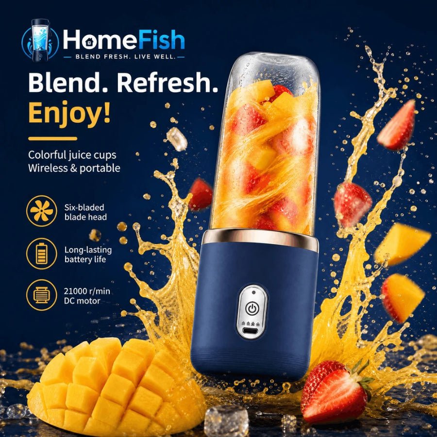 HOMEFISH New Student Home Use Multi-Function Juice Maker Portable Rechargeable Small Juice Cup