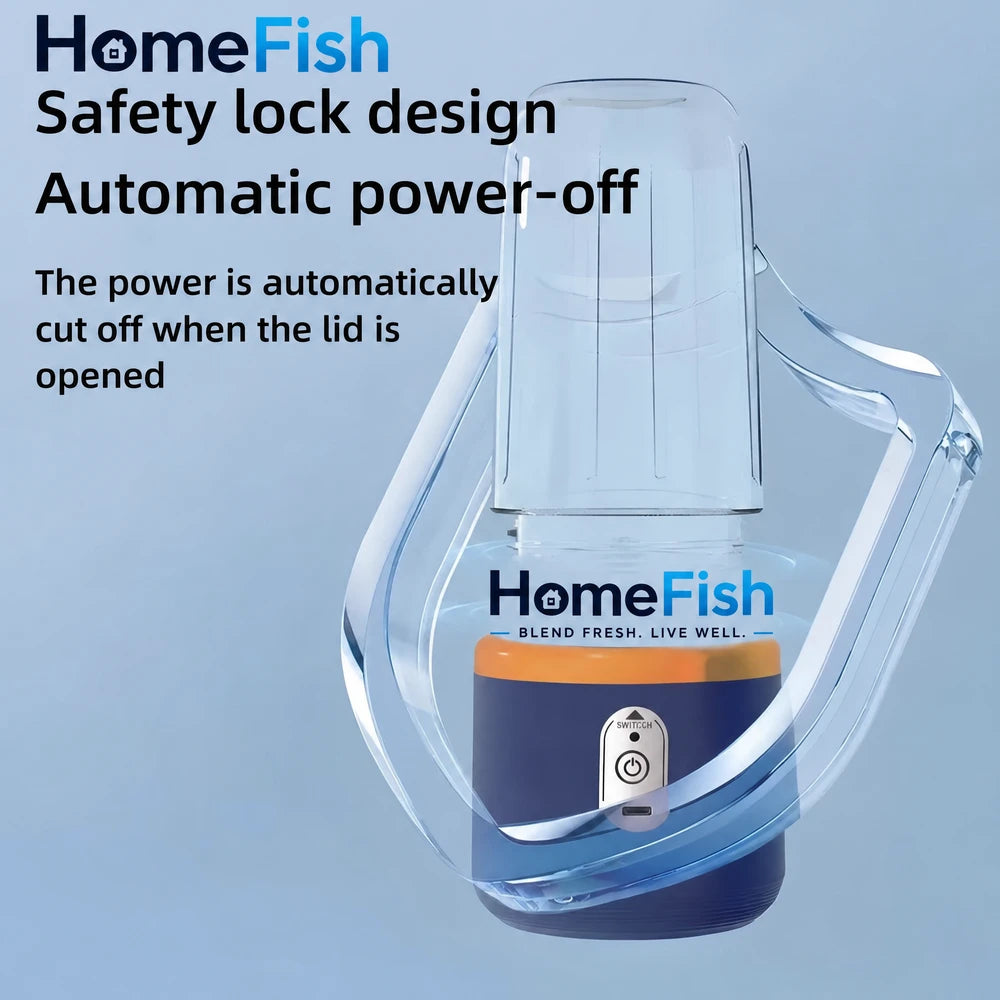 HOMEFISH New Student Home Use Multi-Function Juice Maker Portable Rechargeable Small Juice Cup